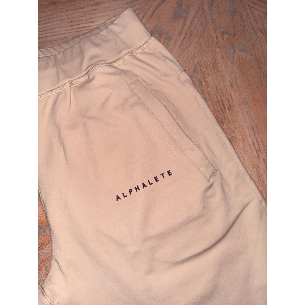 Alphalete men’s premium V2 khaki stretch joggers size wmdium - Picture 3 of 8